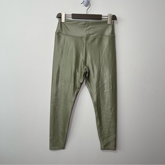 Dynamite Women’s High Rise Faux Leather Leggings Sage Green fiary grunge Size L - Picture 2 of 10